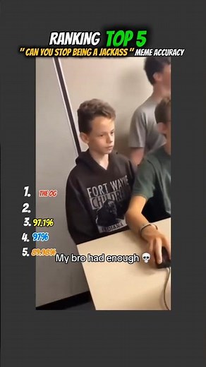 Ranking Top 5 "can you stop being a jackass" Meme Accuracy #memes