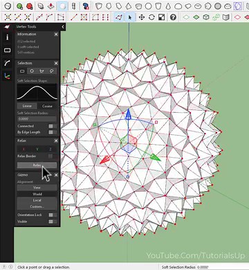 How to make a golf ball in #sketchup #plugin Plugins: SUbD, Vertex Tools Place Shapes & Selection Toys | TutorialsUp
