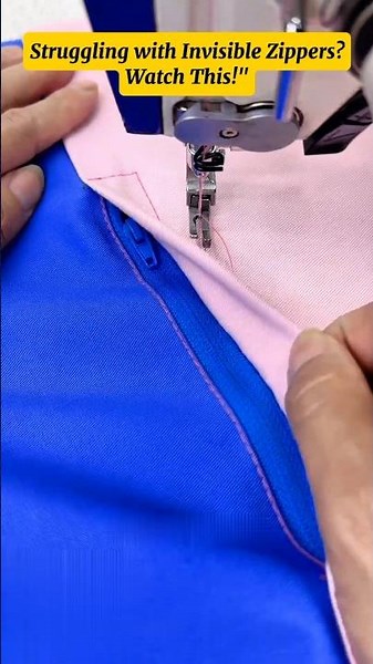 Invisible Zipper Vs. Regular Zipper| Invisible zipper foot| #invisiblezipperfoot #sewing#shorts#tips