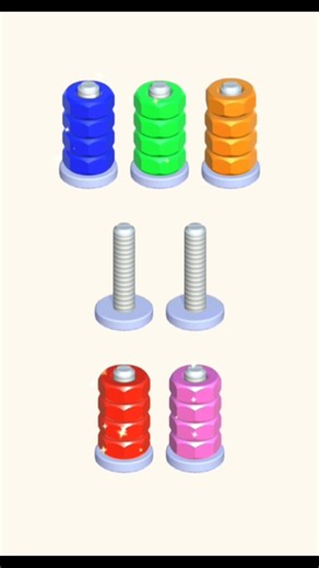 Color Screw Sort - Nuts & Bolts Gameplay 🔩🧩 ❤️