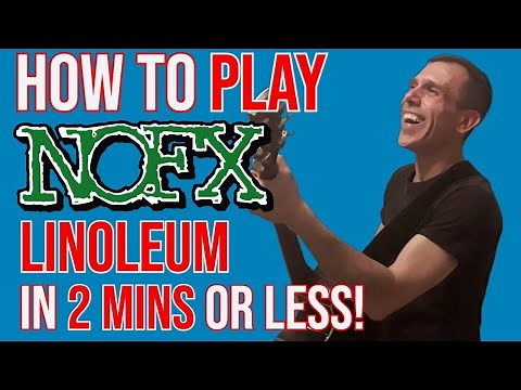 HOW TO PLAY | NOFX - LINOLEUM | MUSIC | 2 MIN LESSON | GUITAR TUTORIAL