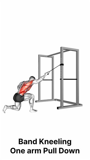 Band Kneeling One Arm pull down.