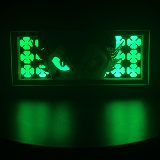 Asta 3D LED Shadow Box Lamp - Black Clover Anime Lightbox - Etsy