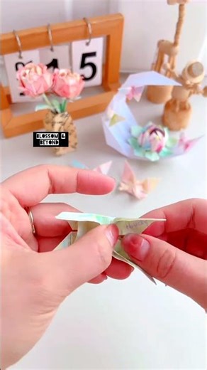 Origami Butterfly Bow 🎀 | Cute Paper Craft Idea#OrigamiButterfly #PaperArt #DIYOrigami