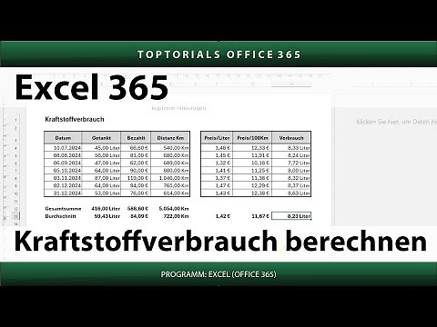 Calculate fuel consumption | Petrol consumption | Excel 365 Tutorial