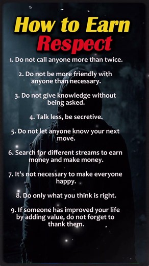 9 Rules That Make People Respect You Instantly 🔥 #psychologyfacts