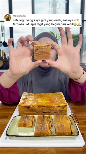 Dinda Alamanda on Instagram: "Kue Lapis apa ce kesukaan kalian #kancedinda 🥇 KUE LAPIS LEGIT DURIAN Bahan: * 30 Kuning Telur Bebek * 1/2 kaleng kental manis * 250 gr margarin * 250 gr wijsman * 1 sdm Bubuk spekuk * 500 gr gula pasir * 100 gr Tepung Terigu * 2 sdt vanili bubuk * 3 buah daging durian kupas (panggang terlebih dahulu) Panggang di suhu 200°C selama 20-30 menit per layer api atas saja, sampe layer terakhir, panggang kembali di suhu 150°C api atas bawa ce❗️ #kancedinda #dindaalmanda #