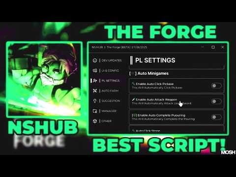 The Forge Script (No Key) — Auto Farm, Auto Forge, Invisible, Switcher, Auto Quest