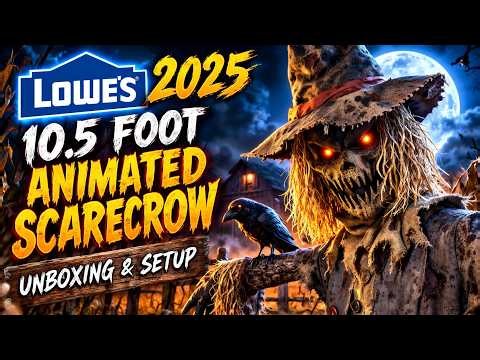10.5 Foot Animated Scarecrow Animatronic | 2025 Lowes | Unboxing, Setup & Review