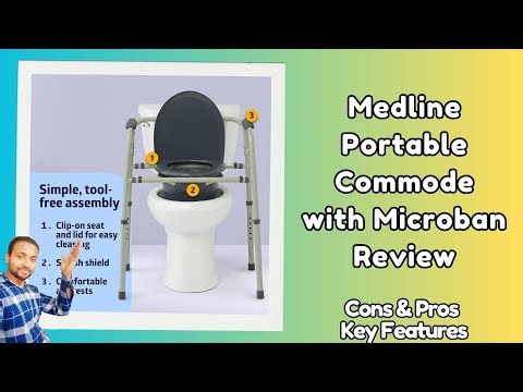 New Medline Portable Commode with Microban Review - Best Bedside Commodes under $95