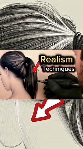 Realistic Hair Tattoo tutorial | Step-by-Step Shading Techniques