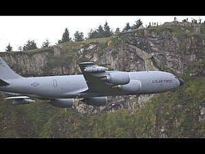 Stunning KC-135 Tanker Soars Over Mach Loop Wales
