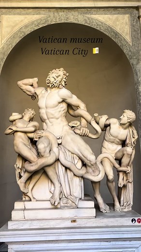 The statue of Laocoön and His Sons, also called the Laocoön Group, has been one of the most famous ancient sculptures since it was excavated in Rome in 1506 and put on public display in the Vatican Museums, where it remains today.#laocoon #statue #Vatican#vaticanmuseum #vaticancity #ancientstatue #rome#ancientrome #sculpture##sculpture##ancientsculpture##Laocoön##Laocoöngroup##sistinechapel##travel