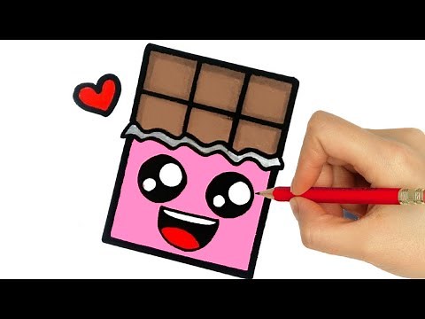 how to draw a chocolate step by step