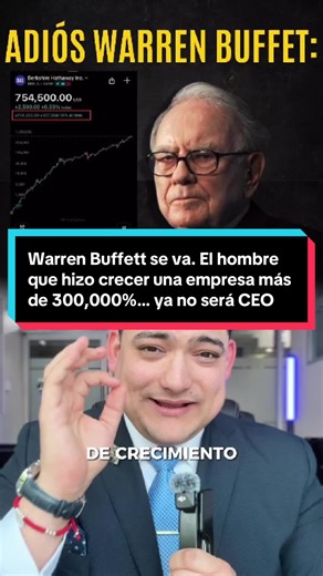 💥 307,000% de crecimiento. Y aun así, Warren Buffett decidió hacerse a un lado. Después de más de 60 años al frente de Berkshire Hathaway, Buffett deja de ser CEO y marca el fin de una era histórica. ¿Su mayor secreto? No fue suerte. No fue información privilegiada. Fue tiempo disciplina interés compuesto. Mientras muchos buscan dinero rápido, Buffett construyó riqueza lenta… y eterna. La pregunta es simple 👇 ¿Estás invirtiendo para hoy… o para dejar un legado como él? Guarda este video si cre