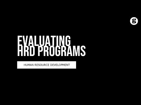 Evaluating HRD Programs