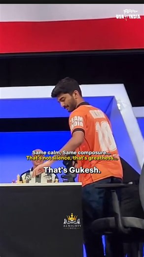 The Simplicity of our World Champion Gukesh 😍❤️ [Chess, Checkmate: USA vs India, USA vs India Chess Match, World Champion Gukesh, Hikaru Nakamura, Indian Chess, India, USA, Trending] #chess #gukesh #hikaru #HikaruNakamura #CheckmateUSAIndia #indianchess #india #usa #trending #reels #viral #love #respect #worldchampion #reelsinstagram #reelitfeelit #reelkarofeelkaro #instagram #instagood #instamood #instareels #explore #explorepage #fyp #foryou | Almighty Chess