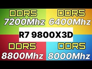 9800X3D WITH 6200 Mhz VS 7200 Mhz VS 8000 Mhz VS 8800 MHz DDR5 HOW much RAM Frequency AFFECT gaming?
