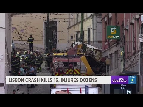 Electric street car crash in Portugal kills 16, injures dozens