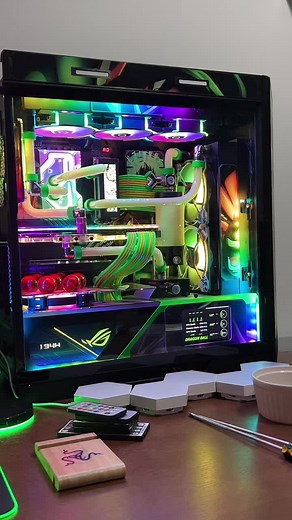 High-End Gaming PC Showcase with RGB Lighting