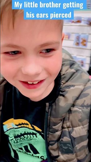 Brother getting ears pierced