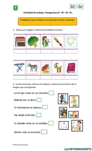 Br - bl interactive worksheet