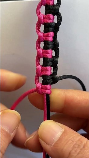 Simple string macrame knot friendship bracelet making #macrame #bracelet