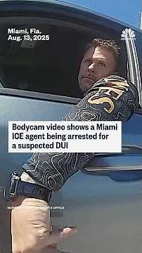 Bodycam video shows a Miami ICE agent being arrested for a suspected DUI