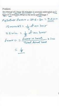 20. Find Error Percentage
