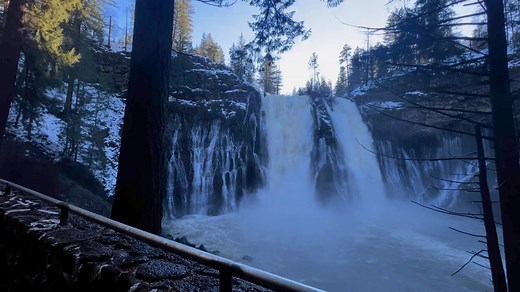 Burney Falls has plenty of water this February 💧 Visitors can once again marvel at Burney Falls as the iconic waterfall's trails have reopened following extensive renovations. DETAILS: https://krcrtv.com/news/local/visitors-return-to-burney-falls-as-trails-reopen-after-nine-month-erosion-closure# #burneyfalls #travelnorthstate #northstate #travel #norcal #northerncalifornia #winter #winterweather #flood | KRCR News Channel 7