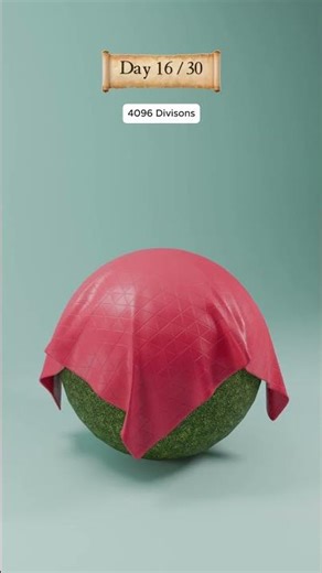 Day 16/30 🔥 4096 Subdivisions Cloth Animation in Blender (Sphere Test)