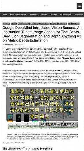 🧐👉 Google Vision Banana sweeps across visual tasks, generative AI revolutionizes professional mod...
