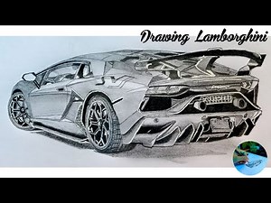 "Drawing Lamborghini car || how to draw || Lamborghini car realistic drawing 🔥