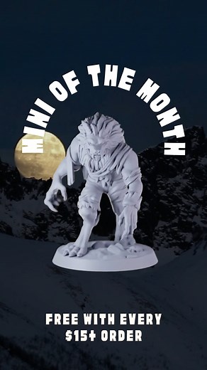  November’s Free Mini of the Month is the Werewolf, and yes — it’s officially hoa hoa hoa season. Will you tame the beast or be part of its next meal? Free with orders $15+ — join the pack. #MiniOfTheMonth #RPGGuild #Tabletop | RPG Guild | Facebook