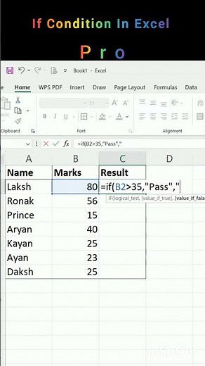 Excel IF Formula Explained in 5 Minutes 🔥#excel #formula #condition