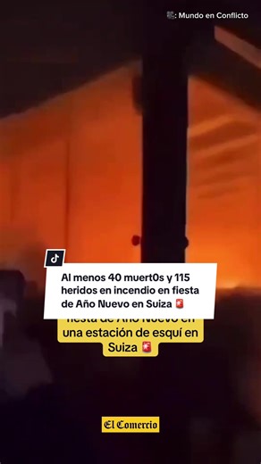 Incendio en Suiza deja 40 muertos y 115 heridos