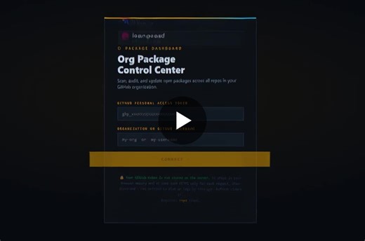 #devsecops #cybersecurity #sbom #vulnerability #github #npm #privacy #zerotrust #saas #securityfirst #packagedashboard | MOAMEN REZK