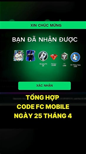 Nhập Code FC Mobile VN Mới Nhất Nhận Quà Miễn Phí 🎁 #fcmobile #codefcmobilevn #nhapcodefcmobile