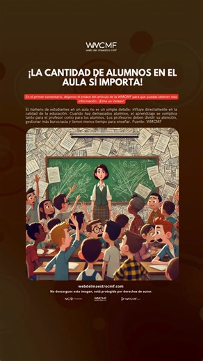 La cantidad de alumnos en el aula sí importa | Web del Maestro CMF