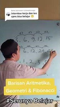 arithmetic, geometric and Fibonacci sequence number patterns #trisnomathnian