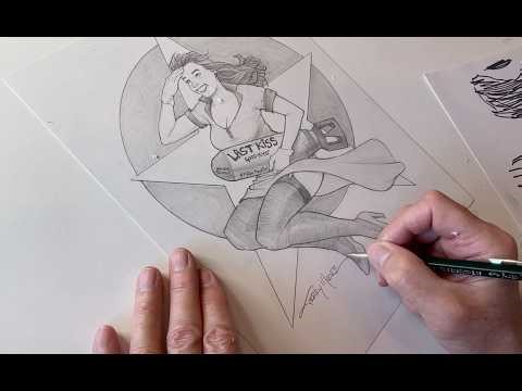 Drawing a WWII Pinup Girl Without A Model