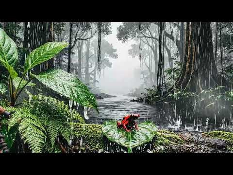 Rain in the Woods 🌧️ Calm Forest Ambience for Sleep, Study & Meditation (8 Hours)
