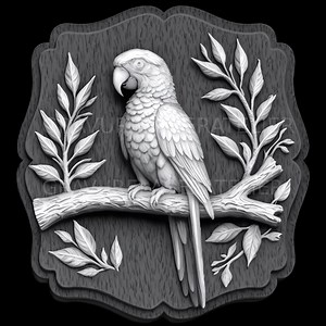 Relief Laser Cutting File, Parrot Lightburn Png File, Engraving With Co2 Diode Laser - Etsy UK