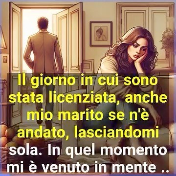 Il giorno in cui sono stata licenziata, anche mio marito se n'è andato, lasciandomi sola. In quel momento mi è venuto in mente | MonDonna