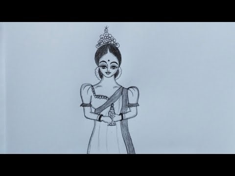 How to draw a beautiful girl step by step| bengali bride drawing