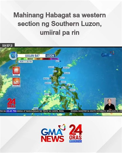 Mahinang Habagat sa western section ng Southern Luzon, umiiral pa rin | 24 Oras Weekend