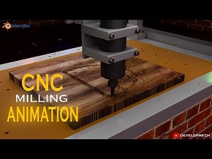 CNC Milling Animation | Blender 3D Animation | DEVELOPMECH