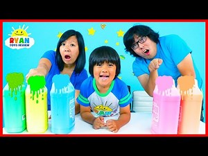 3 Color Mystery Slime Art Challenge!!!!! - Videos For Kids
