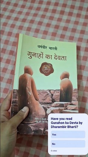 Gunahon ka Devta by Dharamvir Bharti गुनाहों का देवता #books #hindisahitya #viral #novel