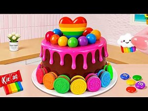 Satisfying Mini Cake With Oreo vs KitKat Rainbow 🍫DIY Mini Rainbow Cake Ideas 🌈Anna Mini Cooking
